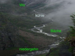 Wo  kühle Bäche niedergehn  