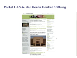 Portal L.I.S.A. der Gerda Henkel Stiftung
 