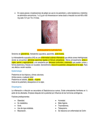 DERMATOLOGÍA (ALGUNAS DE LAS DERMATOSIS MÁS COMUNES) | PDF