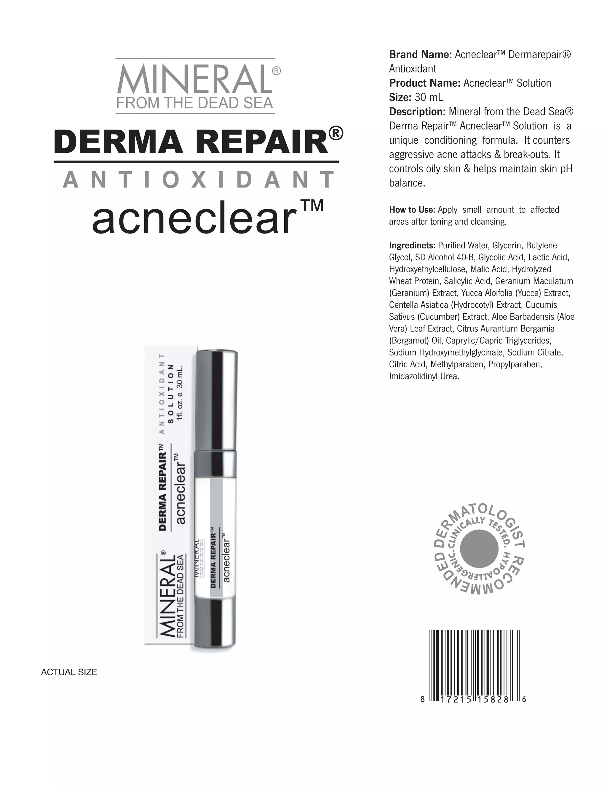 Dermarepair acneclear products | PDF