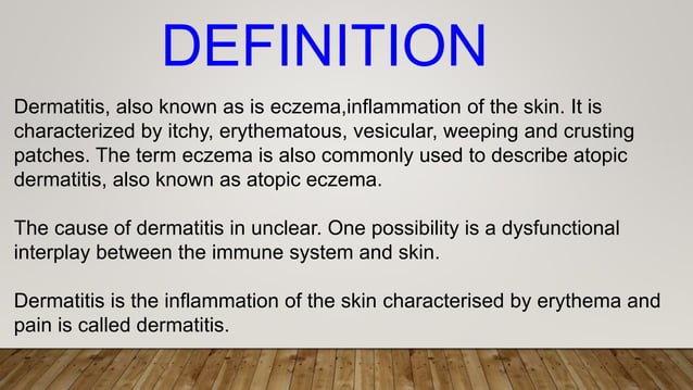Dermatitis ppt | PPTX