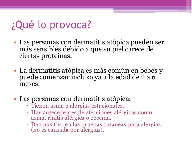 El régimen a atopicheskom la dermatitis a los niños en gv