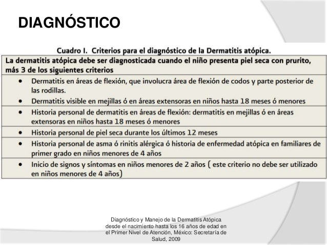 La forma idiopática de la eccema