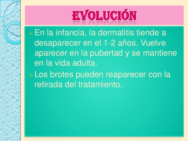 Los indicios neyrodermita sobre la persona de la foto
