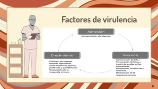 Factores de virulencia
This can be the part of the presentation where
you introduce yourself, write your email…
8
 