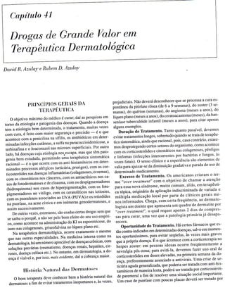 Dermatologia   drogas de grande valor terapeutico em dermatologia