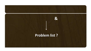 &


Problem list ?
 