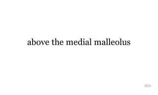 above the medial malleolus
85b
 