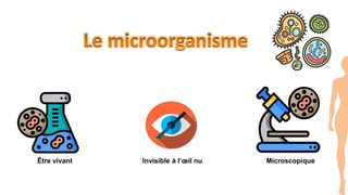 Être vivant Invisible à l’œil nu Microscopique
 