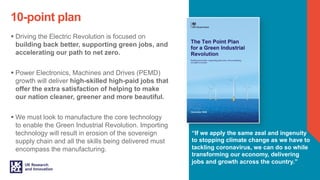 10-point plan
§ Driving the Electric Revolution is focused on
building back better, supporting green jobs, and
acceleratin...