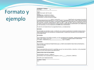 Formato y
ejemplo
 
