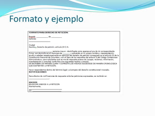 Formato y ejemplo
 