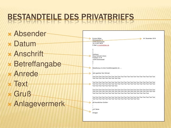 Wie Schreibt Man Einen Privaten Geschäftsbrief de.slideshare.net