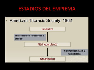 ESTADIOS DEL EMPIEMA
 