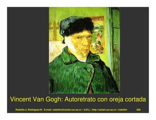 Vincent Van Gogh: Autoretrato con oreja cortada
 Rodolfo-J. Rodríguez-R. E-mail: rodolfor@cariari.ucr.ac.cr / U.R.L.: http://cariari.ucr.ac.cr/~rodolfor   208
 