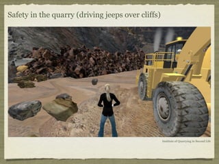 Safety in the quarry (driving jeeps over cliffs)




                                                   Institute of Quarr...