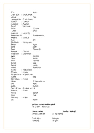 3DQ]GHK 2QEHü 
øDQ]GHK 2QDOWÛ 
+HIWGHK 2QHGL 
+HùWGHK 2QVHNL] 
1R]GHK 2QGRNX] 
%ÇVW LUPL 
6Ç 2WX] 
 LO .ÛUN 
3ÃQFÇ (OOL 
åÃVW $OWPÛü 
+HIWÃ HWPLü 
+HæWÃ 6HNVHQ 
1RG 'RNVDQ 
6HG Õ] 
%ÇVWÔHN LUPLELU 
6LÔÀDU 2WX]GÏUW 
 7X+HVHQÇ 
 %HOÃH]+HVHQLP 
 7XÀHQGVDOLQÇÇ 
 (]KHùWVD OLQvPH 
 1DYÃEDYÃWHÀLH 
 1DYÃZÇ(ORH 
 %DYÃWHÀHQGVDOLQÇH 
 (ZÀLOÔSÃQFVDOLQÇH 
 ;ZvùNDWHKHH 
 %HOÃKHH 
 ;ZÇæNDWHSLÀÔNHDQPH]LQH 
 ;ZvùNDPLQPH]LQHSDQ]GHKVD OLQvH 
 %DUDQNÇH 
 %DUDQKHYDOÃPLQH 
 +ÔQOLNXQH 
 (POLGLELVWDQÃQH 
 (ùDQNvH 
 (ùDQKHYDODPLQH 
 (ùDQODZLNHDQNHo LNH 
 (ùDQNHo LNH 
 7XMÇNHÀLNÇ 
 1DH]ODZLNLP 
 3LUWÔNDWHKHH 
 1DWXQH 
  LPD 
 (PIHTÇULQ 
 %HNRMÇIHTÇUH 
 1DHZGHZOHPHQGH 
  HQGEUDÃWHKHQH 
 'XEUDÃPLQKHQH 
 1DYÃZDQÀLH 
 