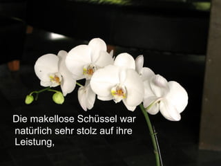 Die makellose Schüssel war natürlich sehr stolz auf ihre Leistung,   