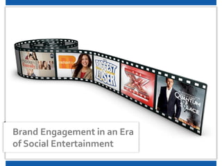 Brand Engagement in an Era
of Social Entertainment
 