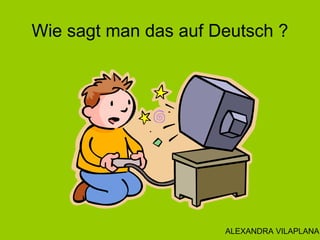 Wie sagt man das auf Deutsch ?
ALEXANDRA VILAPLANA
 