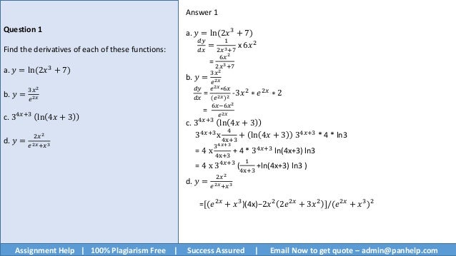 derivatives of exponential functions