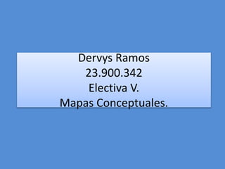 Dervys Ramos
23.900.342
Electiva V.
Mapas Conceptuales.
 
