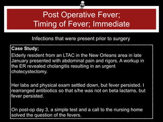 post operative fever infectious and non- | PDF