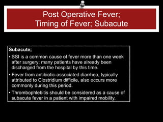 post operative fever infectious and non- | PDF