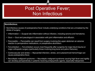 post operative fever infectious and non- | PDF