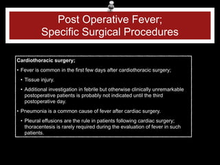 post operative fever infectious and non- | PDF