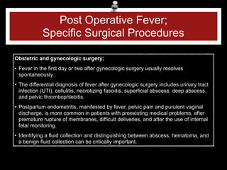post operative fever infectious and non- | PDF
