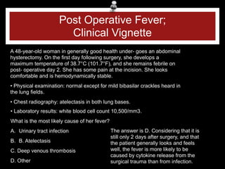 post operative fever infectious and non- | PDF