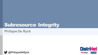 Subresource Integrity Download: Subresource Integrity – PRVOE