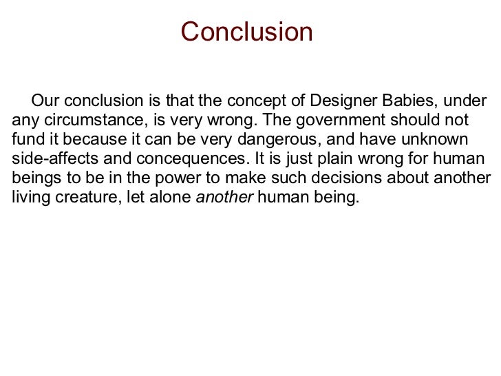 conclusion for designer babies essay
