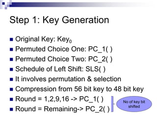 Data Encryption standard in cryptography | PPTX