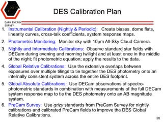 Probing Cosmic Acceleration with the Dark Energy Survey | PPT