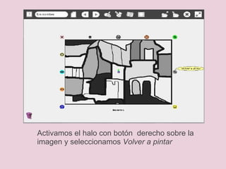 Activamos el halo con botón  derecho sobre la imagen y seleccionamos  Volver a pintar 
