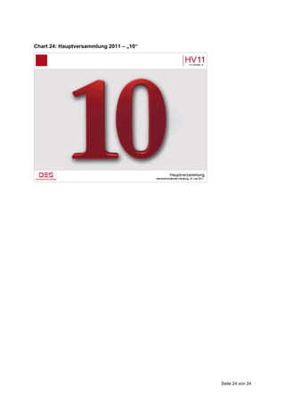 Chart 24: Hauptversammlung 2011 – „10“




                                         Seite 24 von 24
 