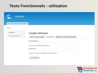 Tests Fonctionnels : utilisation 
 