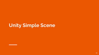 31
Unity Simple Scene
 