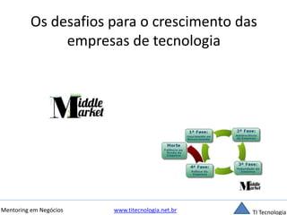 Os desafios para o crescimento das 
empresas de tecnologia 
Mentoring em Negócios www.titecnologia.net.br TI Tecnologia 
 