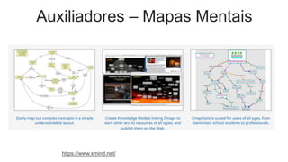 Auxiliadores – Mapas Mentais
https://www.xmind.net/
 