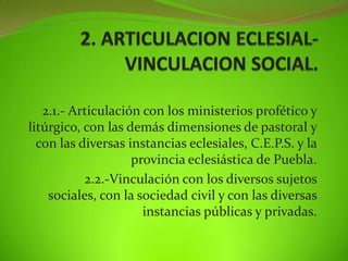 Desafios de la pastoral social en la diocesis 1