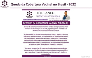 Queda da Cobertura Vacinal no Brasil - 2022
https://bit.ly/3F7ax5v
 