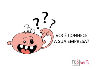 VOCÊ	
  CONHECE	
  
A	
  SUA	
  EMPRESA?	
  
 