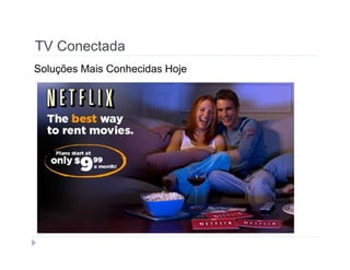 TV Conectada 
Soluções Mais Conhecidas Hoje 
 