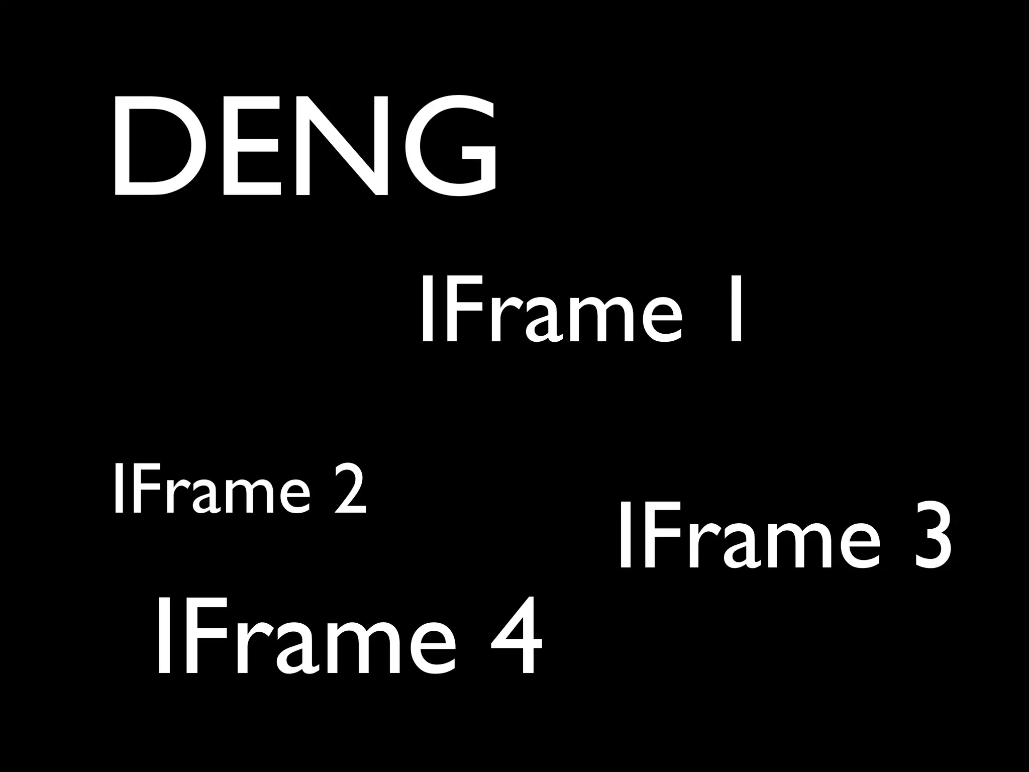 DENG
           IFrame 1
IFrame 2
               IFrame 3
 IFrame 4
 