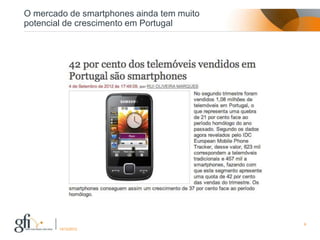 O mercado de smartphones ainda tem muito
potencial de crescimento em Portugal




                                           6
        17/12/2012
 