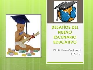 DESAFÍOS DEL
   NUEVO
 ESCENARIO
 EDUCATIVO
Elizabeth Acuña Ramírez
              5 “A” - 01
 
