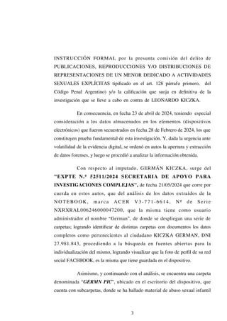 3
INSTRUCCIÓN FORMAL por la presunta comisión del delito de
PUBLICACIONES, REPRODUCCIONES Y/O DISTRIBUCIONES DE
REPRESENTA...
